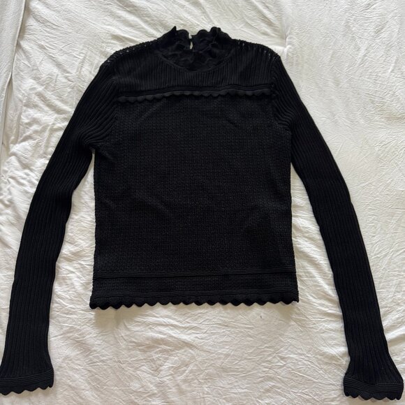 The Kooples long sleeve black top - Picture 1 of 6